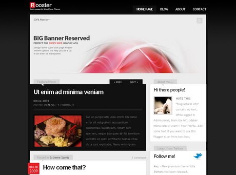 Sofa Rooster - тема  WordPress
