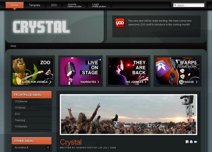 Crystal v1.5.5 - шаблон Joomla!